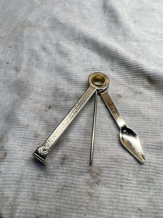 Czech style Tobacco Pipe Tamper and Bowl Scraper Tool