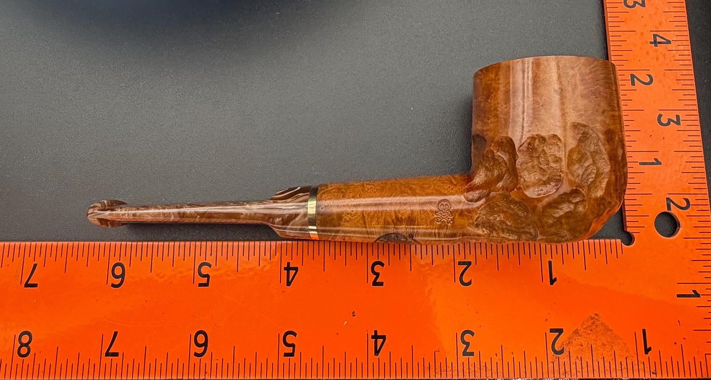 Handmade briar tobacco pipe