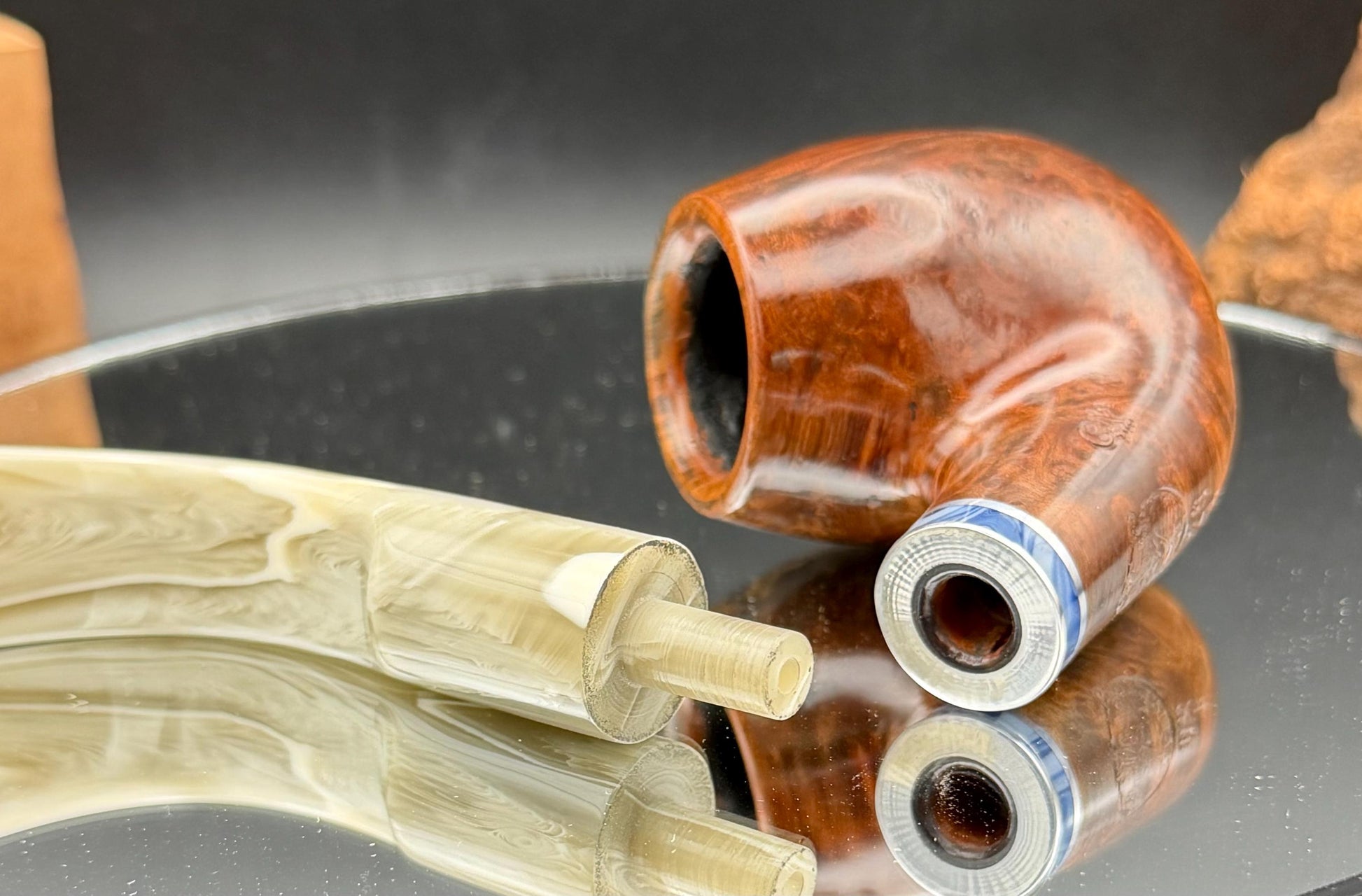 Handmade briar tobacco pipe