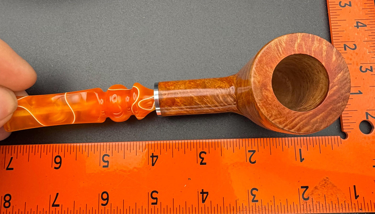 Handmade briar tobacco pipe