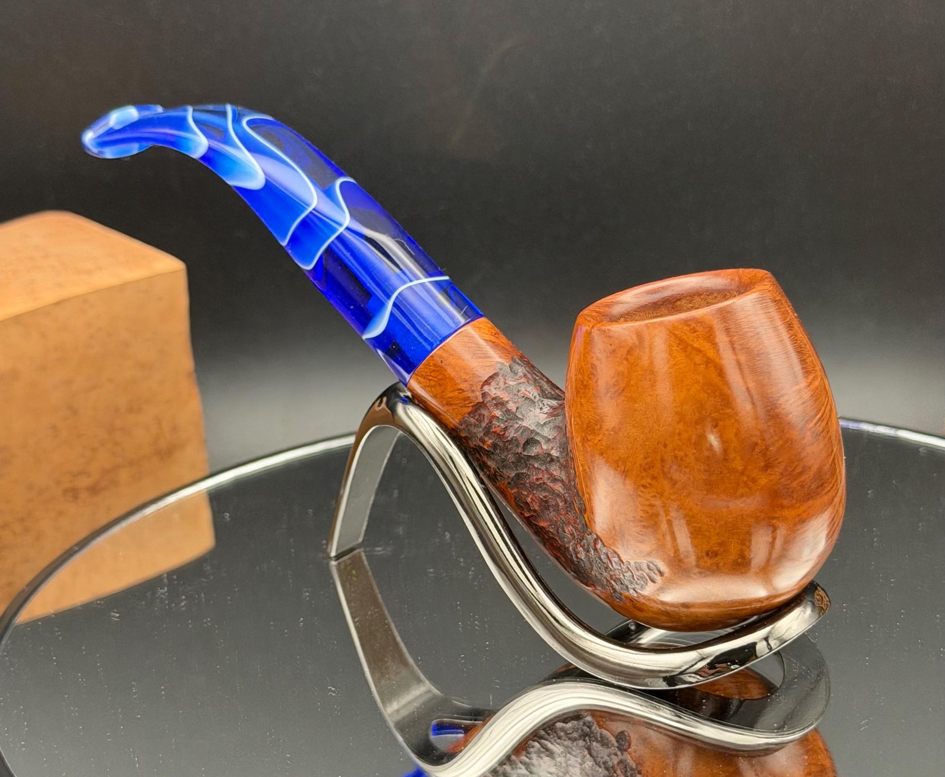 Handmade briar tobacco pipe (6mm Filter)