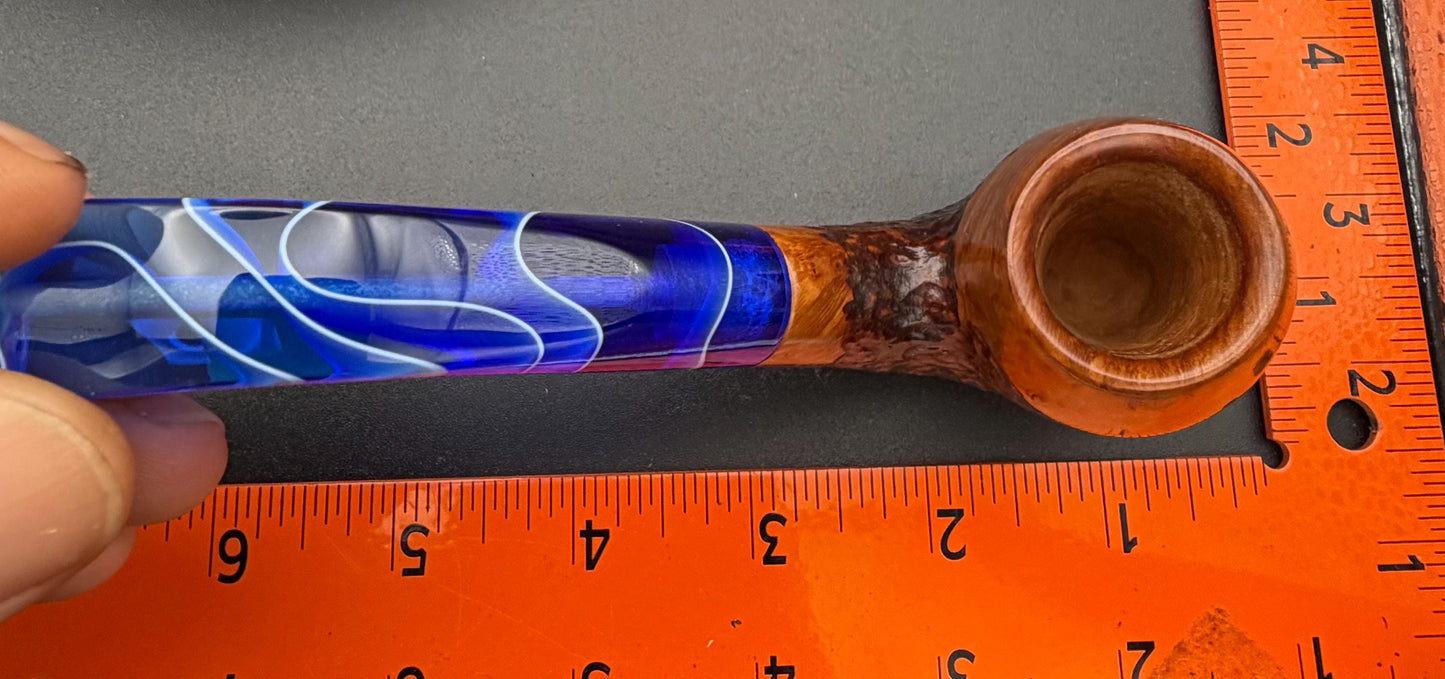 Handmade briar tobacco pipe (6mm Filter)