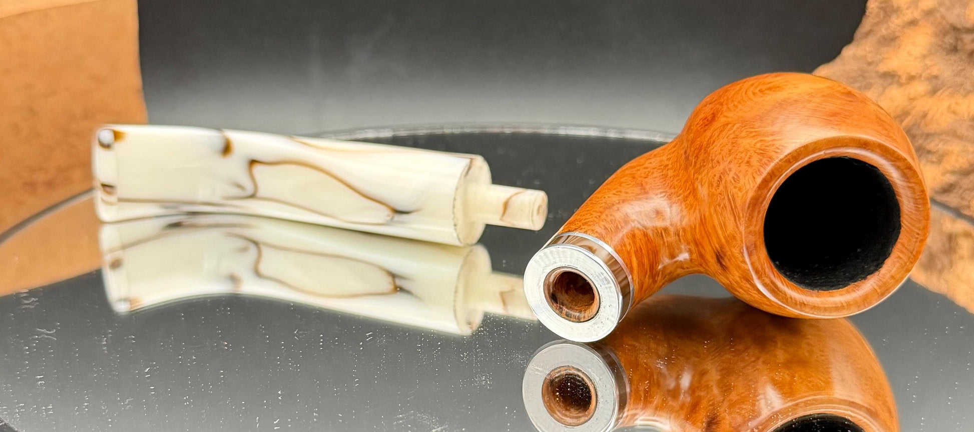 Handmade briar tobacco pipe