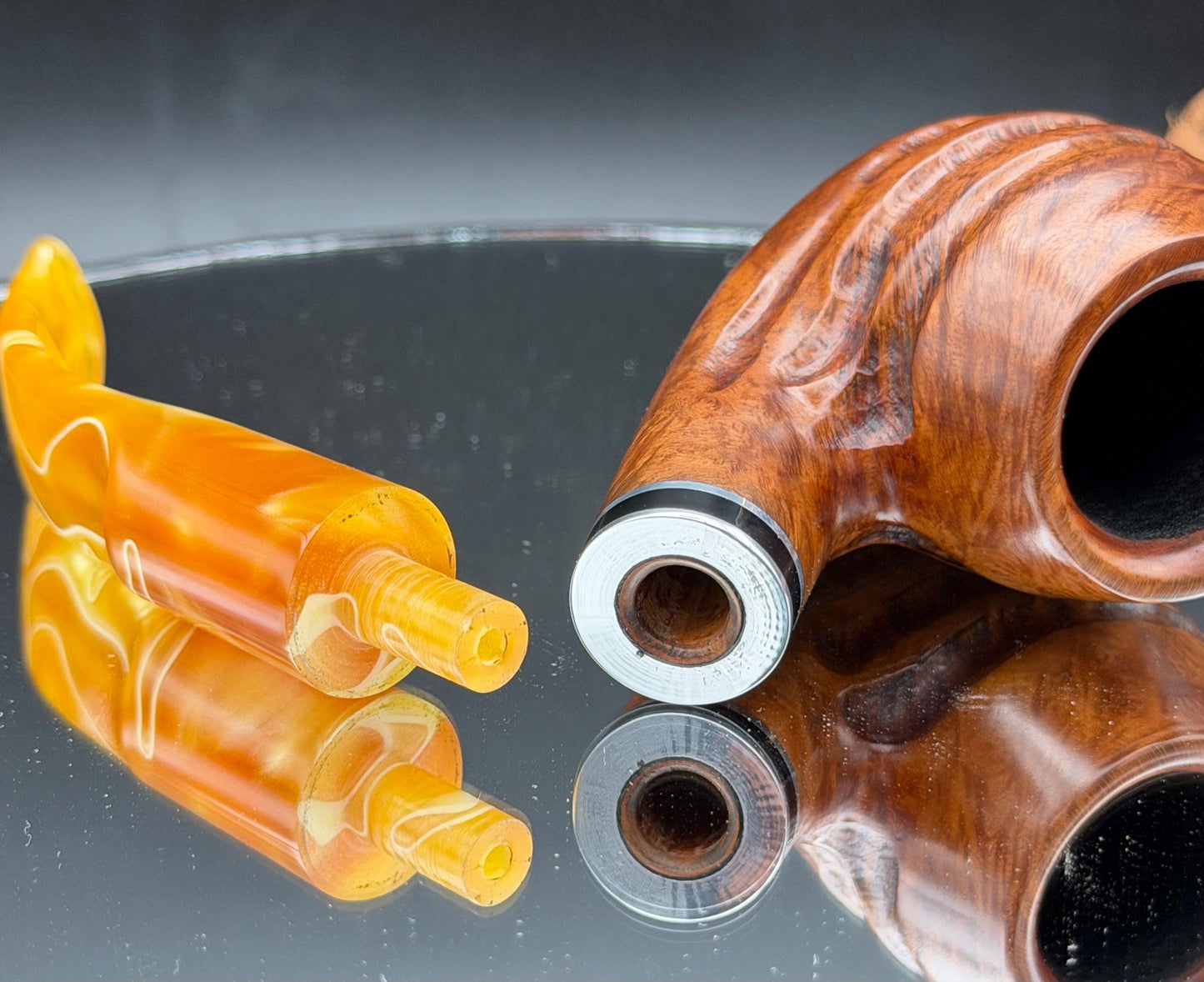 Handmade briar tobacco pipe