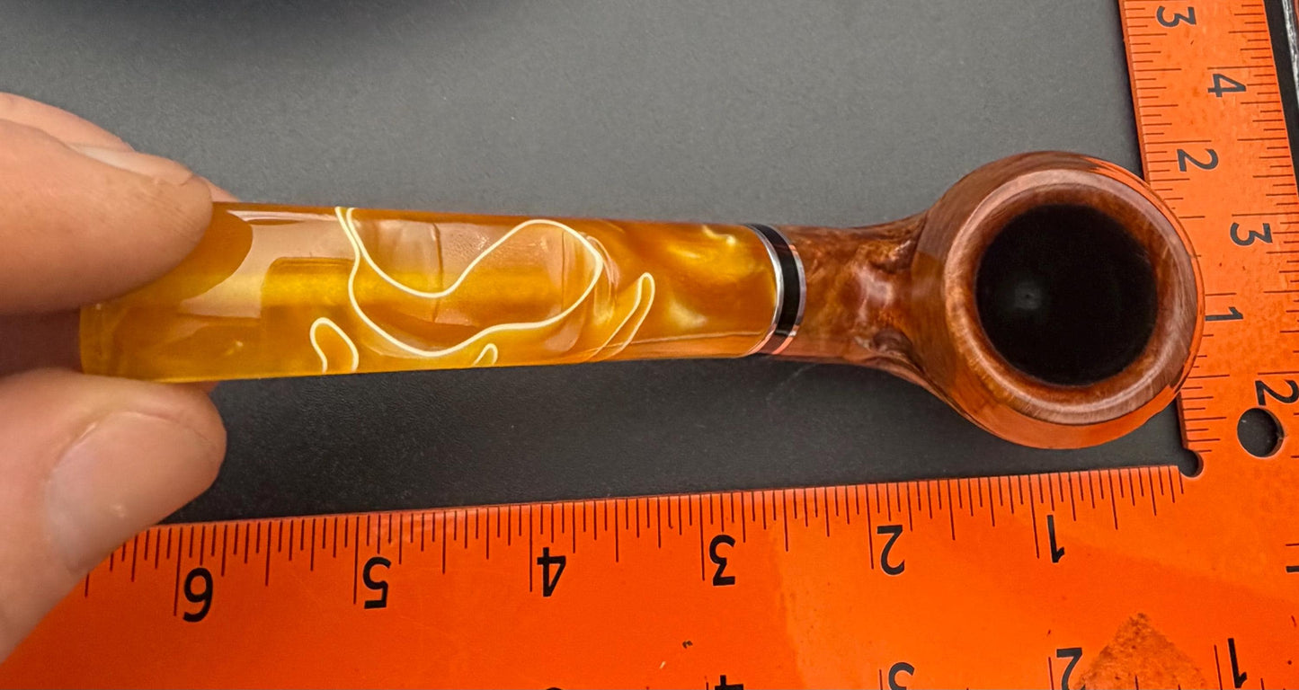 Handmade briar tobacco pipe
