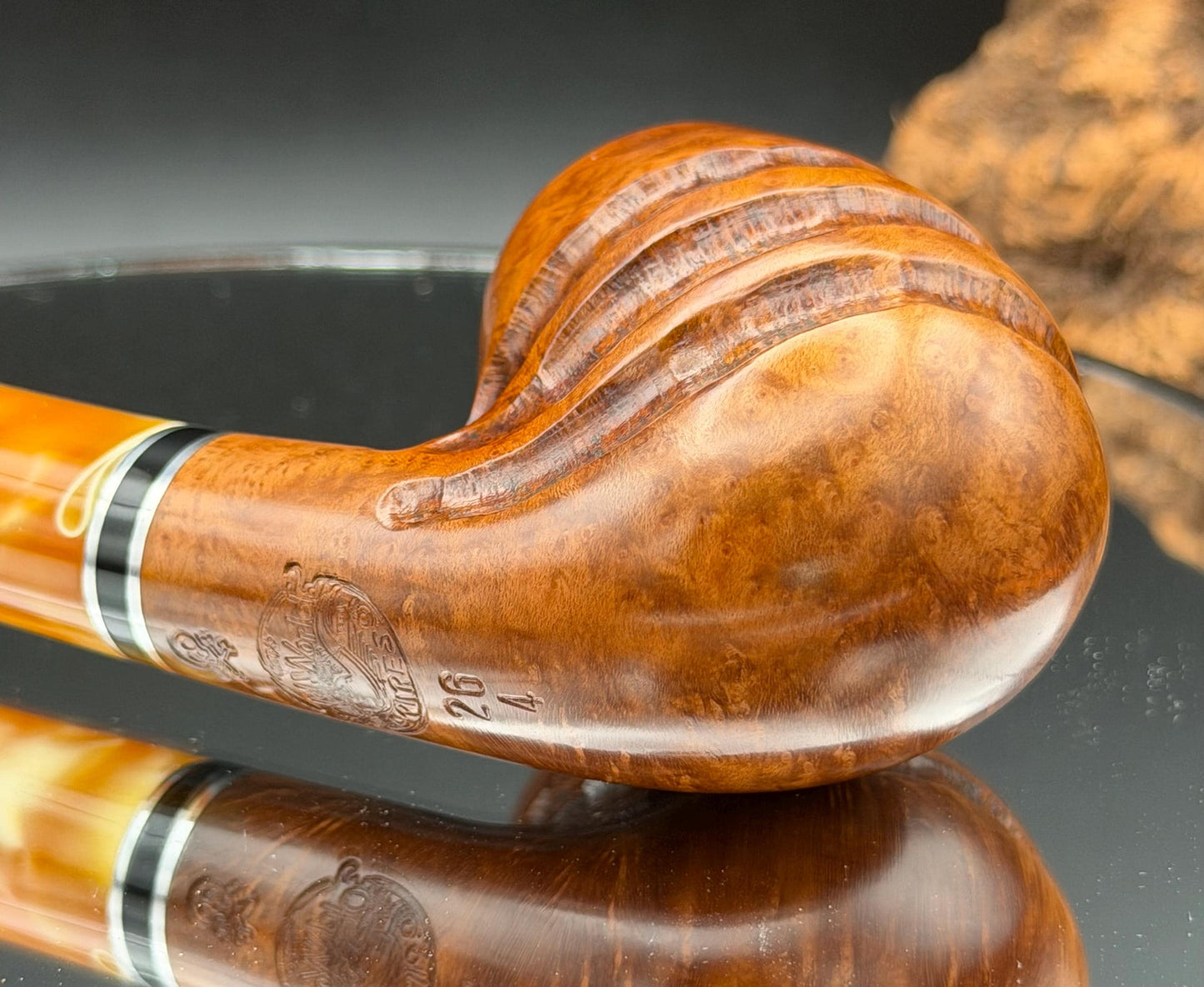 Handmade briar tobacco pipe