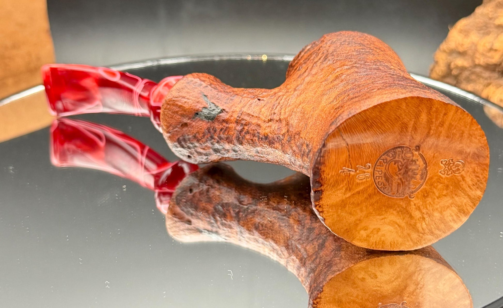 Handmade briar tobacco pipe