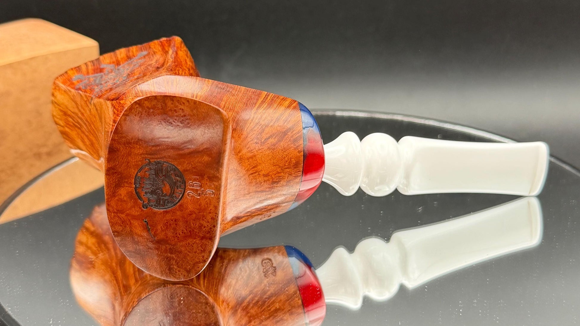Handmade briar tobacco pipe