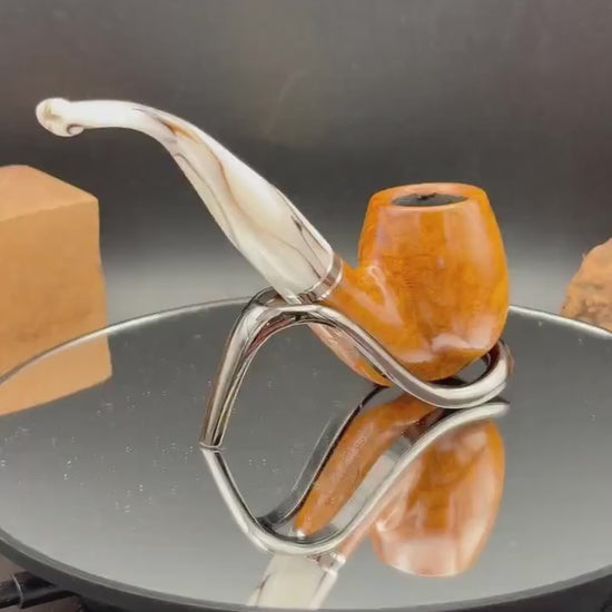 Handmade briar tobacco pipe