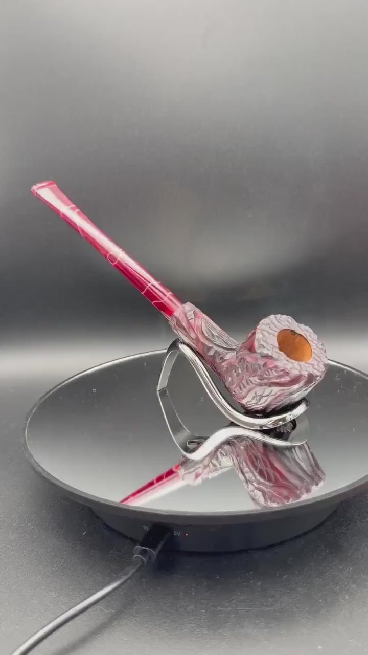 Handmade briar tobacco pipe