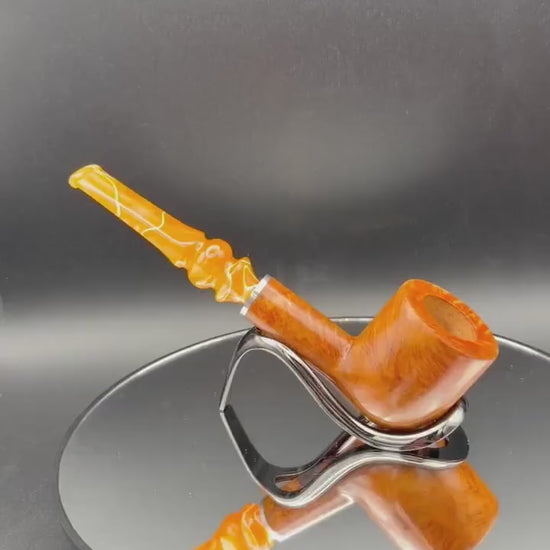 Handmade briar tobacco pipe