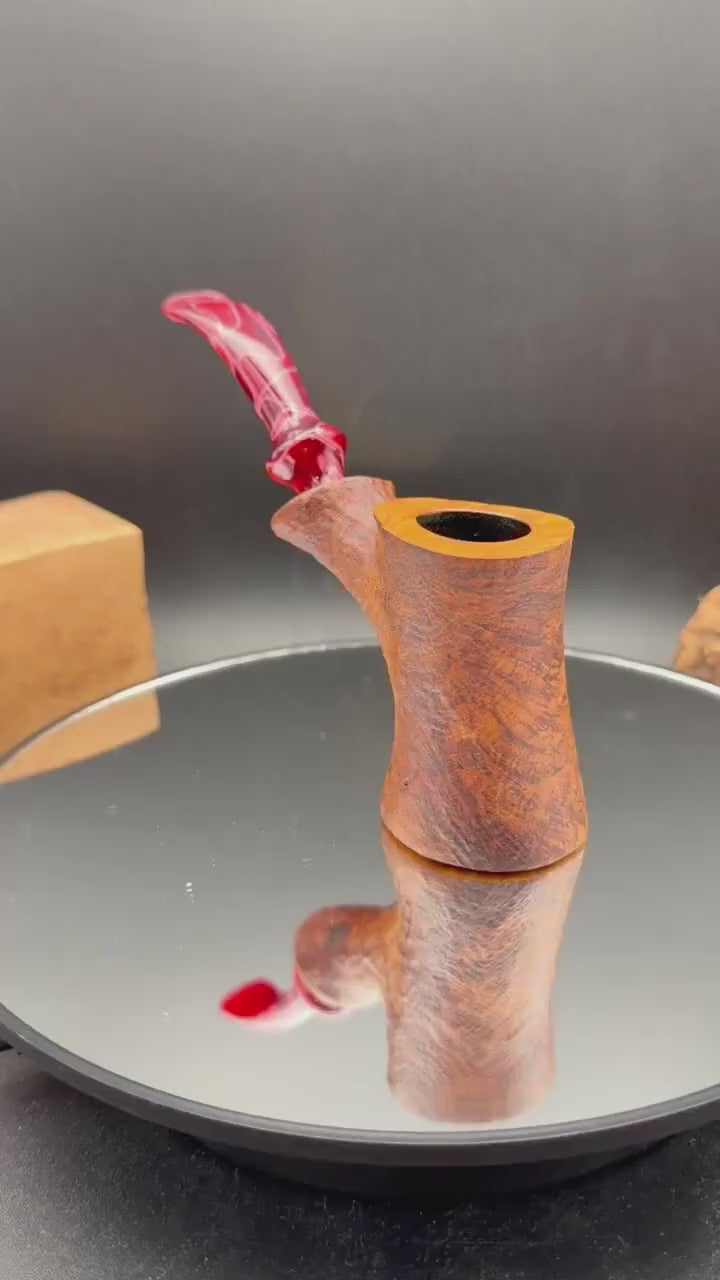 Handmade briar tobacco pipe