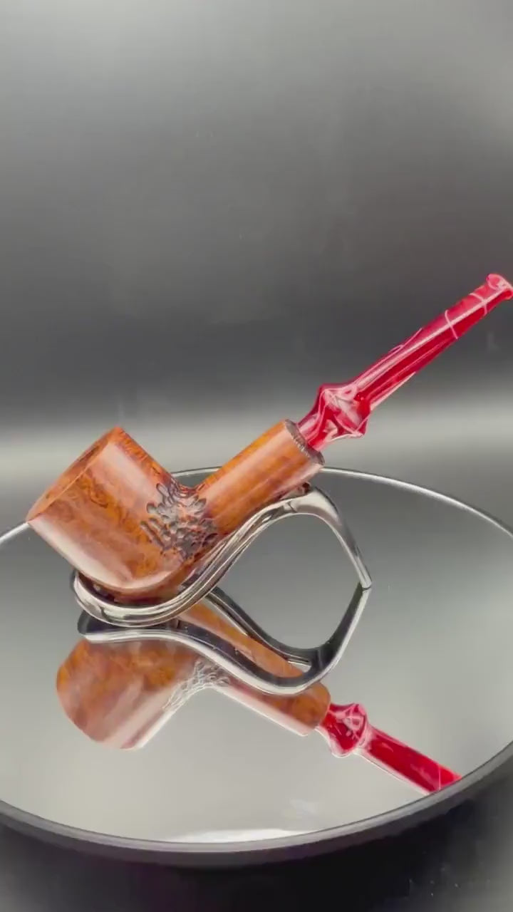 Handmade briar tobacco pipe