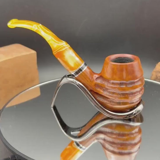 Handmade briar tobacco pipe