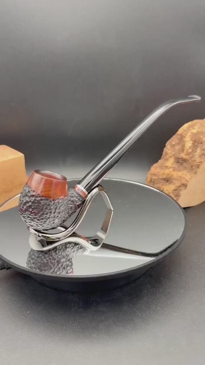 Handmade briar tobacco pipe
