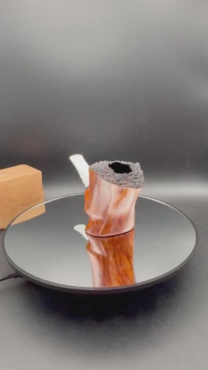 Handmade briar tobacco pipe