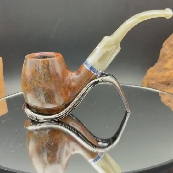 Handmade briar tobacco pipe