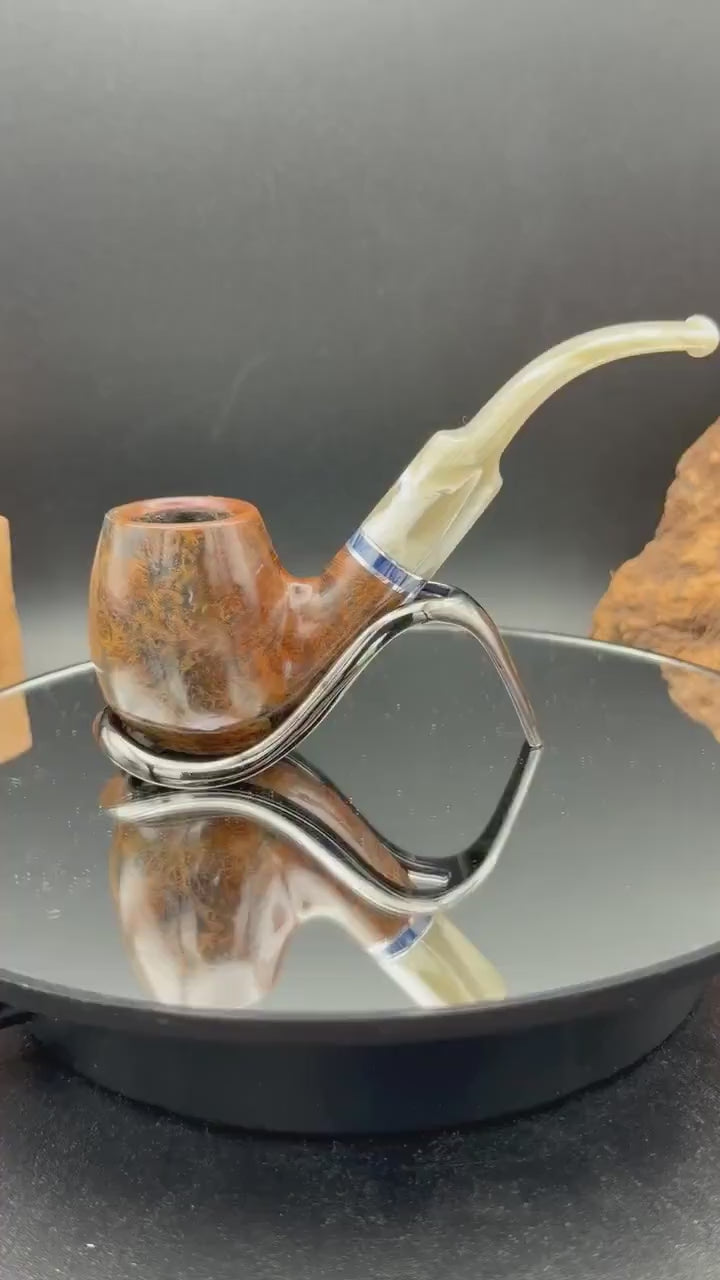 Handmade briar tobacco pipe