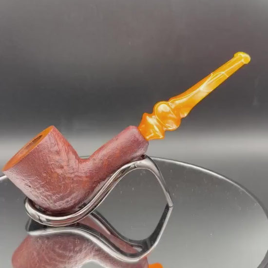 Handmade briar tobacco pipe