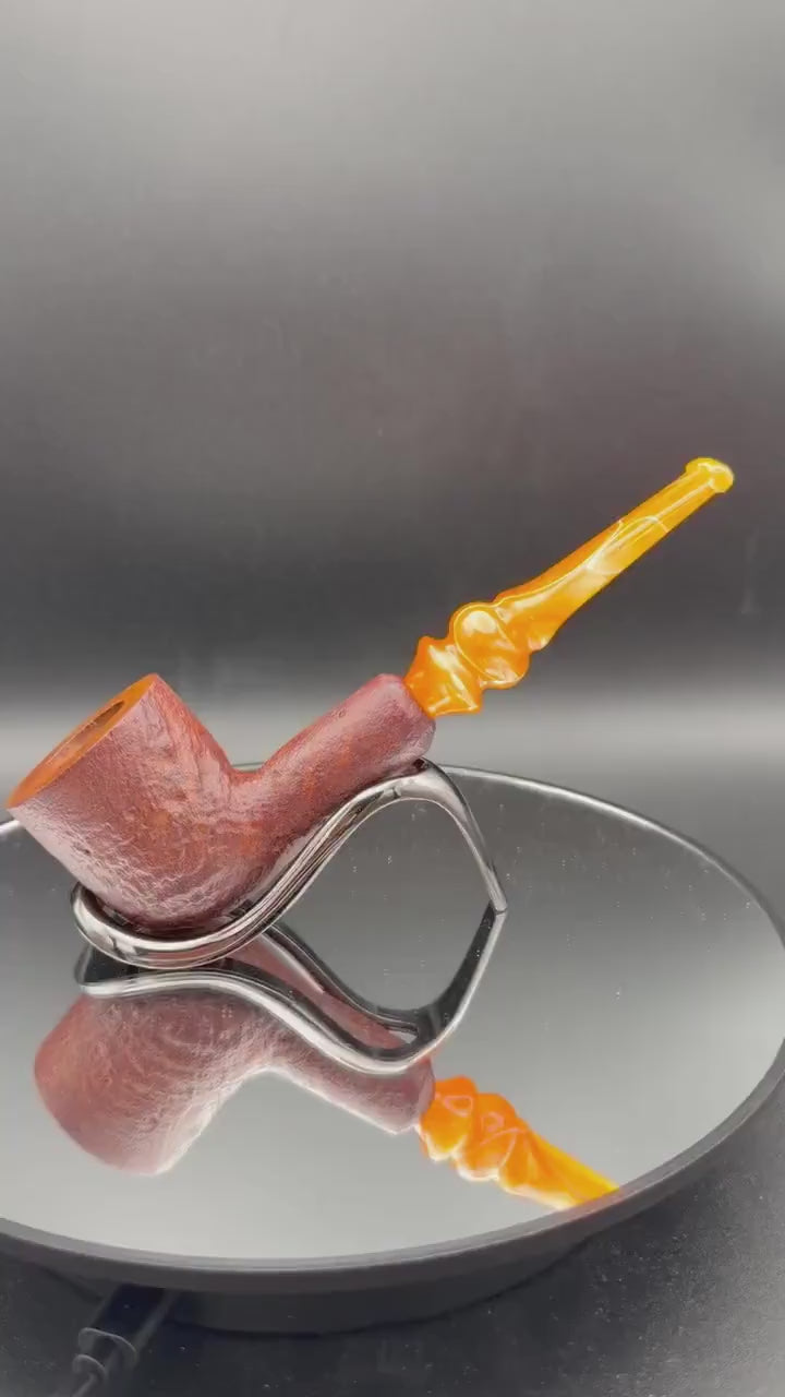 Handmade briar tobacco pipe