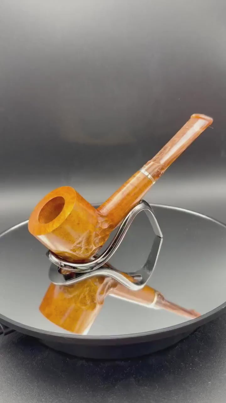 Handmade briar tobacco pipe