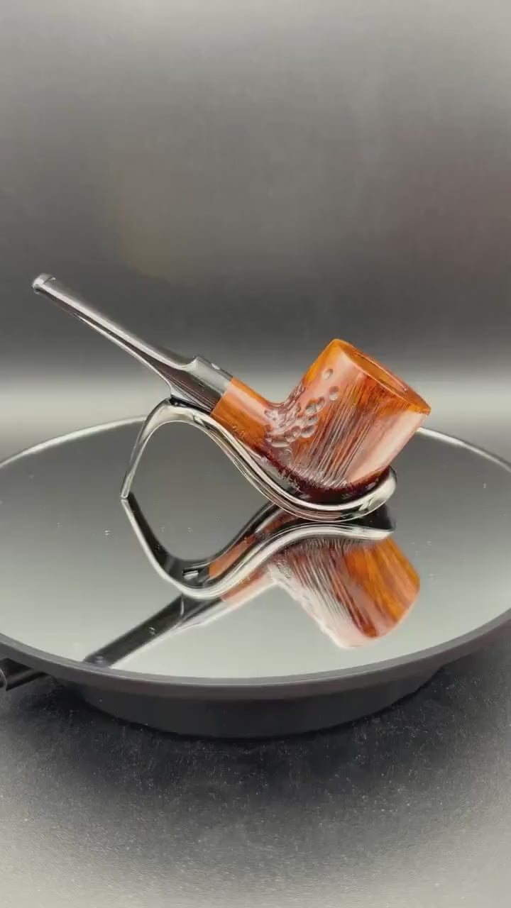 Handmade briar tobacco pipe